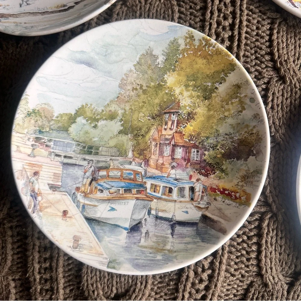 Poole Scenic small Plates - 4 seasons Set of 4 vintage
